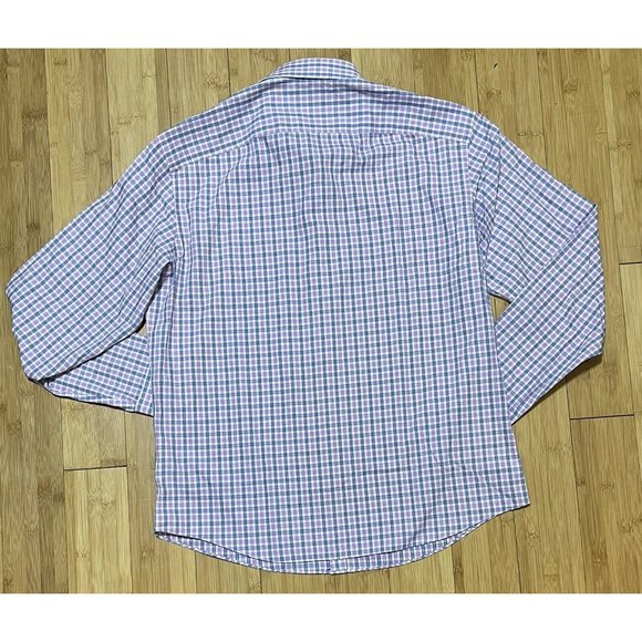 NWT UNTUCKit LS Button Up Shirt | Blue Pink Plaid | Dolcetto WF | Men’s S • Slim - Picture 3 of 6